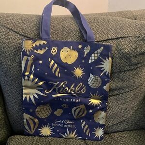 Kiehls limited edition blue and gold tote